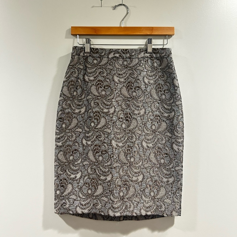 Elegant Gray Lace Skirt